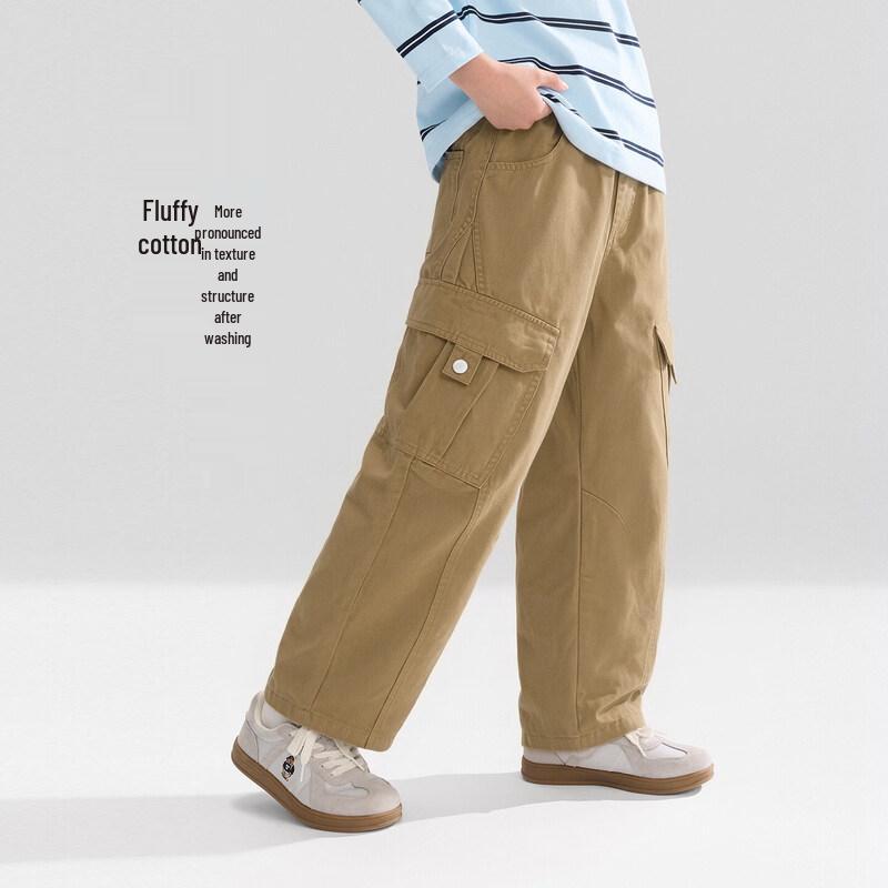 ZuoXi Boys' Soft Cotton Casual Cargo Pants