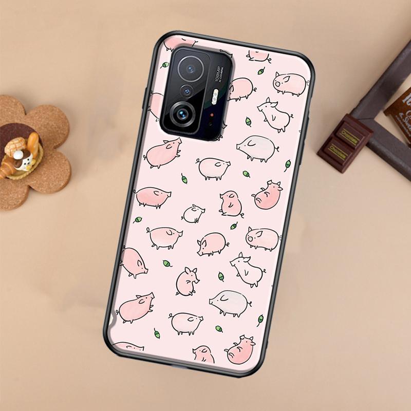 Cute Pink Pig Case For Xiaomi 13 14 Ultra 11T 12T 13T 14T Pro POCO X7 Pro X3 X5 X6 F3 F5 F6 M6 Pro Cover
