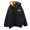 90s NFL Old Long Sleeve Nylon Jacket XL Black Series Hood Men's Used