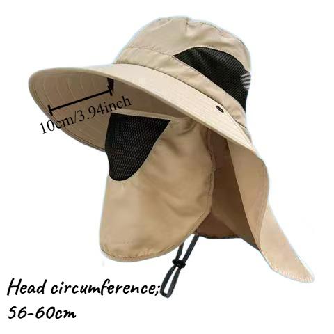 

Outdoor Sun Shading Hat Fishing and Hiking Sun Hat Men s and Women s Summer Large Eave UV Protection хакі