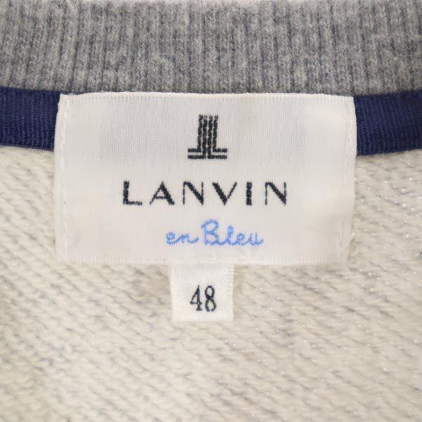 LANVIN en Bleu made in Japan Long sleeve sweat trainer 48 Gray Men's Used
