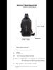 Bandolera de Pecho Antirrobo de Gran Capacidad para Hombre con Cierre de Contraseña - Bolso de Hombro Multifunción para Motocicletas o Uso Casual