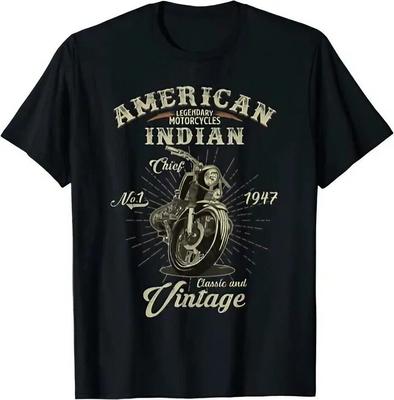Vintage American Motorcycle Indian Old Biker Unisex tričko