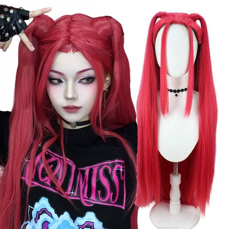 Skpop Witch Zoe Cosplay Wig Scalp Top Dark Purple Rose Net Cap Role Play Women