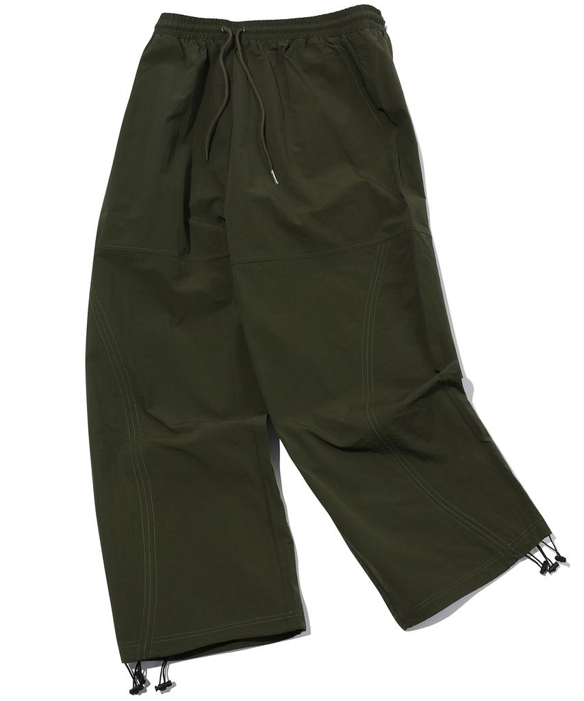 CPGN STUDIO Shirred Wide Nylon Pants Khaki