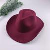 Autumn and Winter Hats Men's and Women's Warm Woolen Jazz Big-brimmed Top Hat Retro Light Board Felt Hat