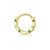 ANDYWEN 925 Sterling Silver Hoop Earrings Gold Plated Ladies Earrings Green Cubic Zirconia Luxury Earring For Women Fine Jewelry