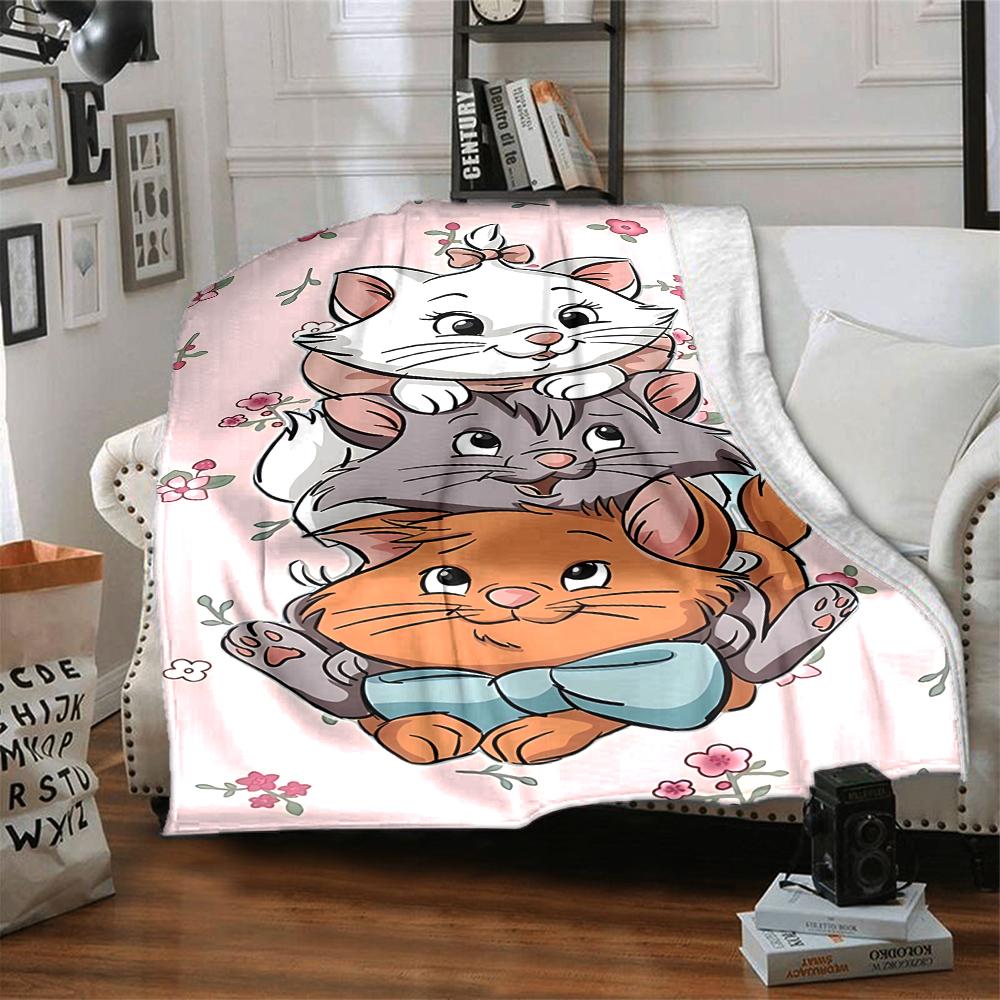 Artsy Cats Stack Flannel blanket, soft and warm, suitable for beds and sofas, all seasons, portable travel blanket. 073072