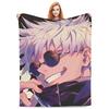 Gojo Satoru Knitted Blanket Anime Jujutsu Kaisen Flannel Throw Blanket Summer Air Conditioning Personalised Soft Warm Bedspreads