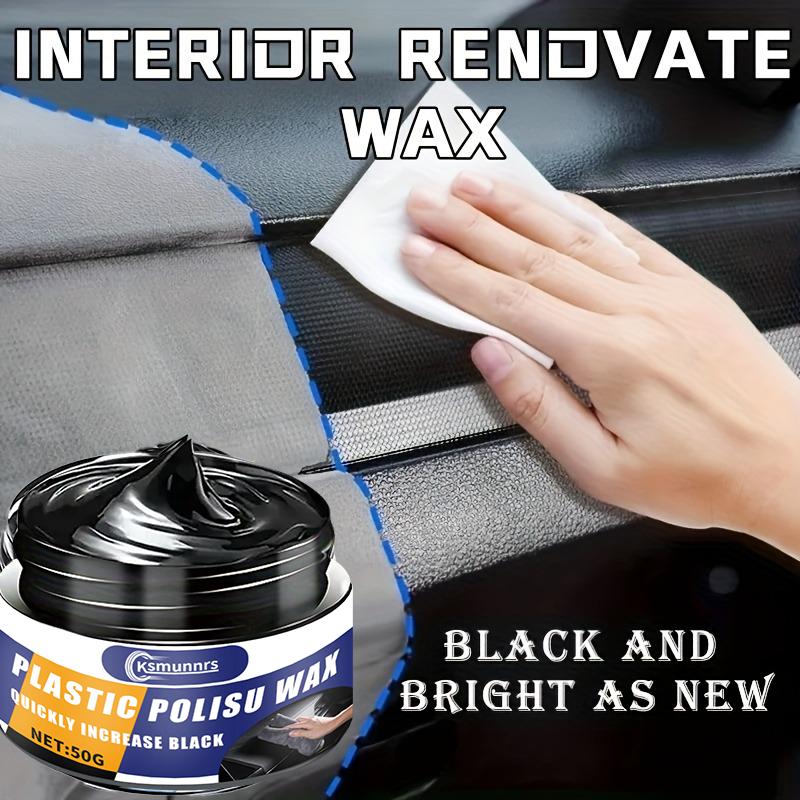! !NEW! !Car Interior Restoration Wax - Black Plastic & Leather Repair & Polishing Paste, 5-Second Shine Restoration,