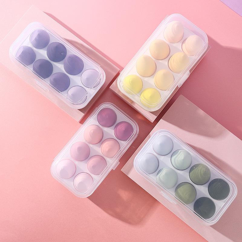 4pc/8pc Soft Makeup Sponge Dry Wet Dual Use Cosmetic Puff Foundation Concealer Highlight Blender Make Up Beauty Tool Accessories