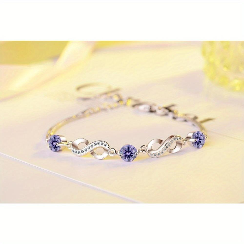 Amour Infini, Maillons de Chaîne Illimités, Bracelet Réglable pour Femme, Bijoux en Argent Luxueux