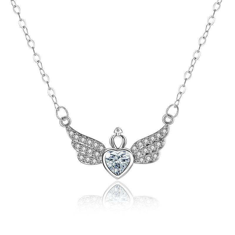 

Yongcheng Angel Wings Love Wings Ожерелье в форме сердца Роскошное ожерелье с бриллиантами в форме крыльев для женщин Новый стиль