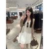 Women's V-Neck Sleeveless Summer Dress - Solid Color, Loose Fit, Short Skirt, Slimming, Fashionable & Elegant