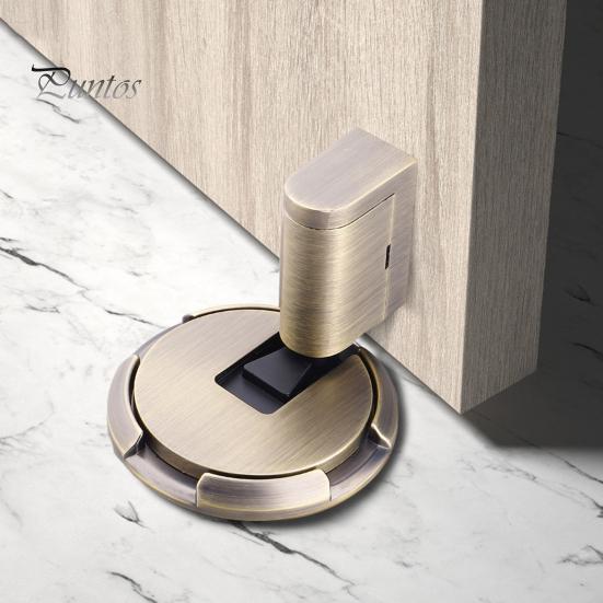 Magnetischer Türstopper, kein Bohren, geräuschloser Bodentürstopper mit Schrauben, selbstklebend, verstellbarer mechanischer magnetischer Türstopper für die Sicherheit zu Hause