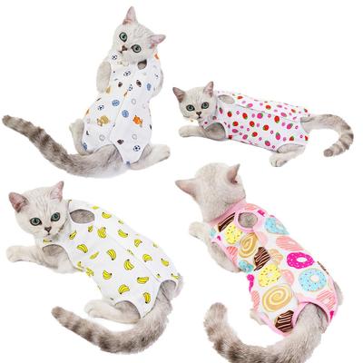 Atmungsaktiver Anti-Leck-Anzug für nach der Operation für weibliche Katzen und Hunde - Leichte vierbeinige Kleidung zum Absetzen, ideal für Frühling und Sommer.