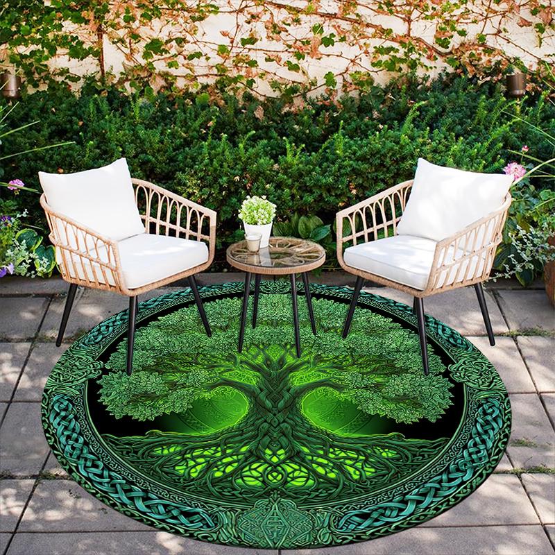 Tree of Life Pattern Round rug,Carpet Rug for Living Room Bedroom Sofa Playroom Decor,Non-slip Floor Mat,Holiday Gifts and Birthday Gifts