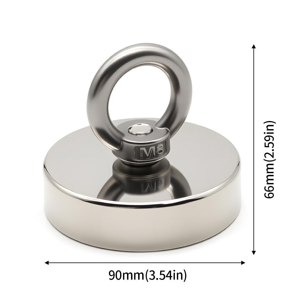 D16-D120mm Neodymium Fishing Hook N52 Heavy Duty Magnet Super Strong Neodymium Magnet  with Countersunk Hole Eyebolt
