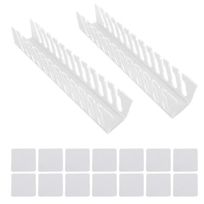2 Pack Hat Organizer for Baseball Caps Wall Mounted Hooks Strong Adhesive Rack 24 Hats Capacity Multilayer Storage