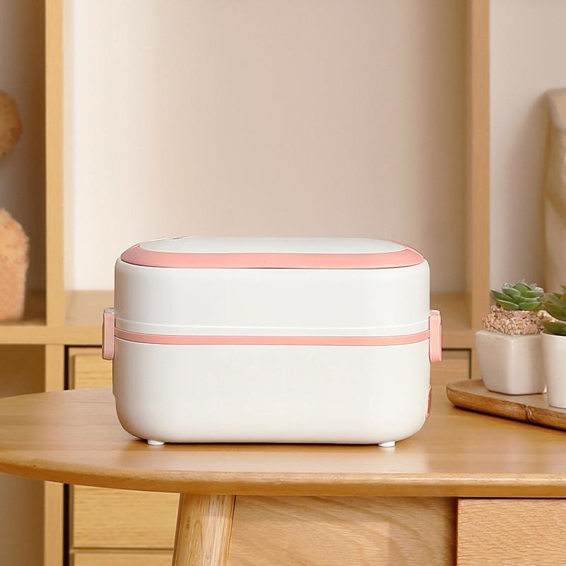 250W 1L/2L Boîte à repas électrique portable à faible bruit Multifonctionnelle Acier inoxydable Chauffage interne Boîte à lunch Prise secteur Cuisson à la vapeur Boîte Bento isolée