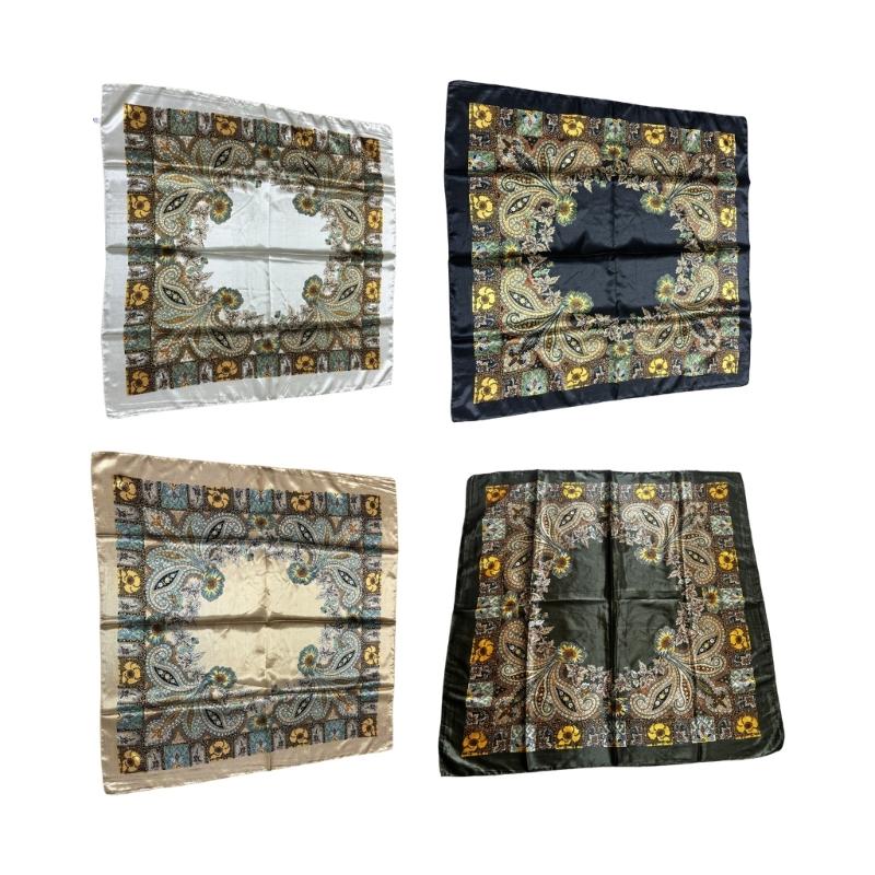 Breathable Paisleys Scarf Multipurpose Neckwear Handbag Decoration Easy Care Travel Essential Daily Outfit