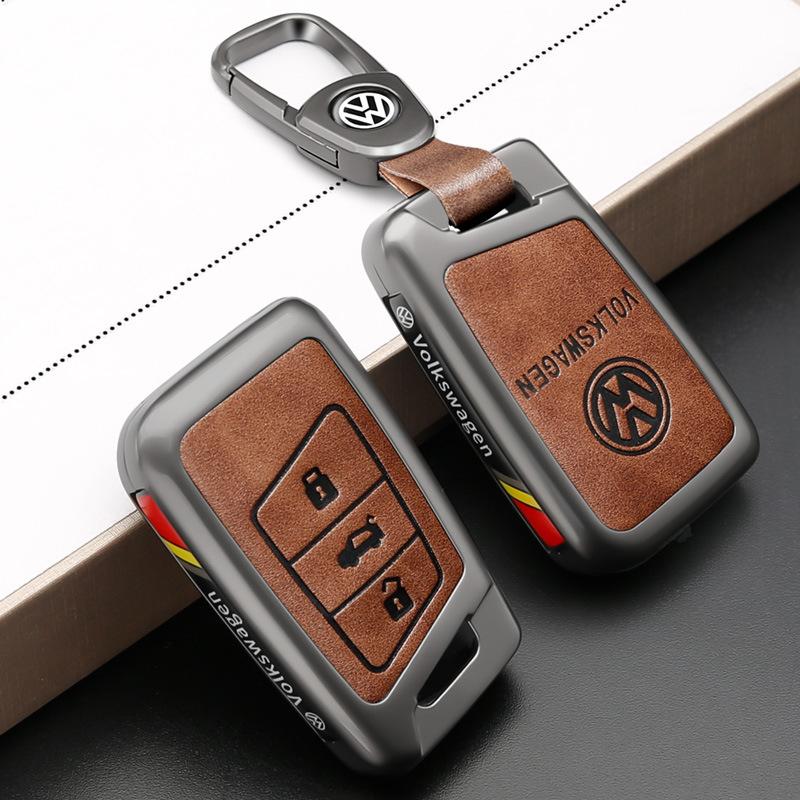T26Leather Car Smart Remote Key Case Cover Protection Shell For VW Volkswagen Magotan Magotan GTE Passat B6 B7 B8 CC Arteon