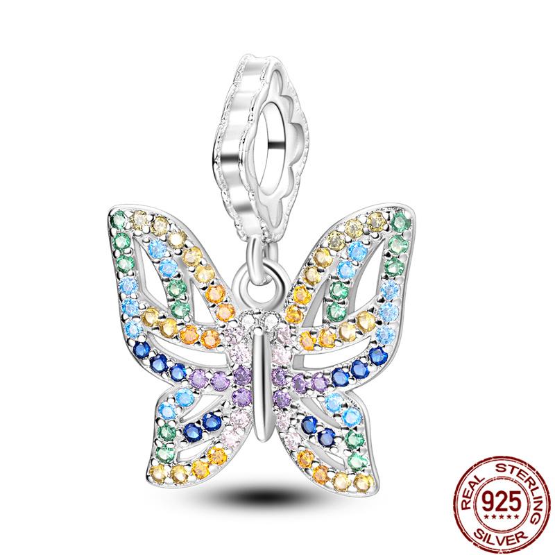 Fit Charms Fororiginal Bracelets 100%Copper Luminous Butterfly Series Beads Diy Jewelry Making For Women Gift