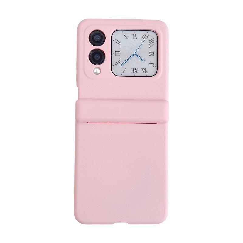 

Magnetic Center Shaft Phone Case: Drop-Proof Flip Cover for Huawei Nova, Solid Color, Foldable Screen Protection Compatible with Huawei Nova Flip/S розовый