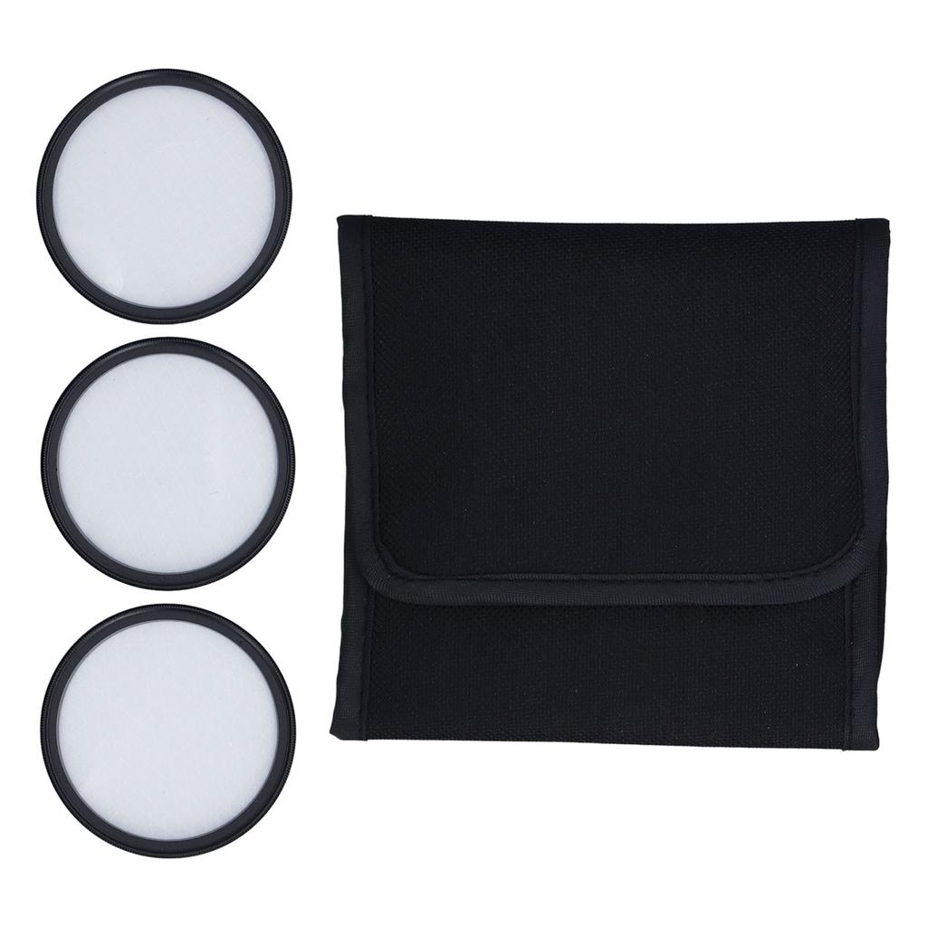 3PCS 55mm Star Filter 4 Points 6 Points 8 Points Starburst Lens Filter with Storage Pouch for DSLR Cameras