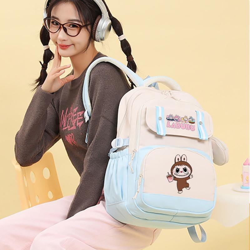 Cute Printed Backpack Teenager Student Shcoolbag Bookbag Knapsack Girl with Coin Purse Casual Bag Men Women Laptop Bag Mochila