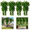 2 Pcs Artificial Hanging Plants with Perfect Elegant Leaf Touch, Perfect for All Perfect Holiday Scene Layout Decoration, Evergreen and Durable