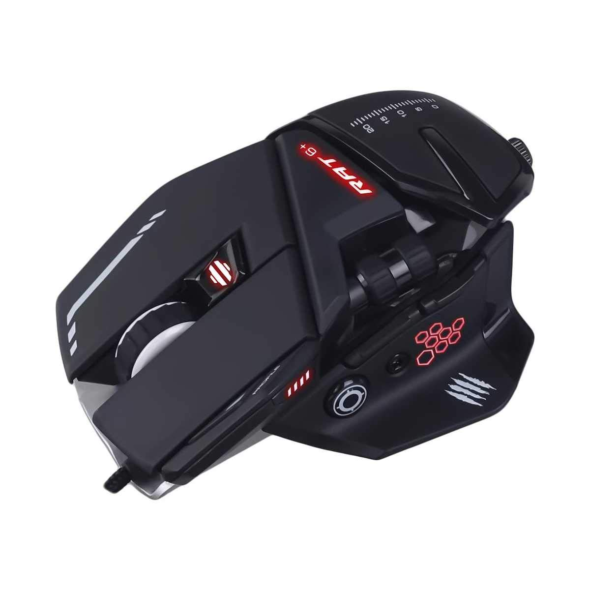 

Mad Catz R.A.T.6 Plus Gaming Mouse for FPS, 12000 DPI, Continuously Adjustable DPI, Sniper Aim Button, PS4