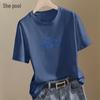 Women's Letter Print Loose Fit Round Neck T-shirt
