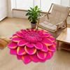 New Special-shaped 3D Flower Carpet Non-slip Crystal Velvet Bathroom Floor Mat Absorbent Soft Peony Floor Mat Home Decor