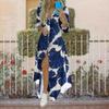 Damenkleid Lässig und Bequem Langarm Bedrucktes Kleid für den Frühling