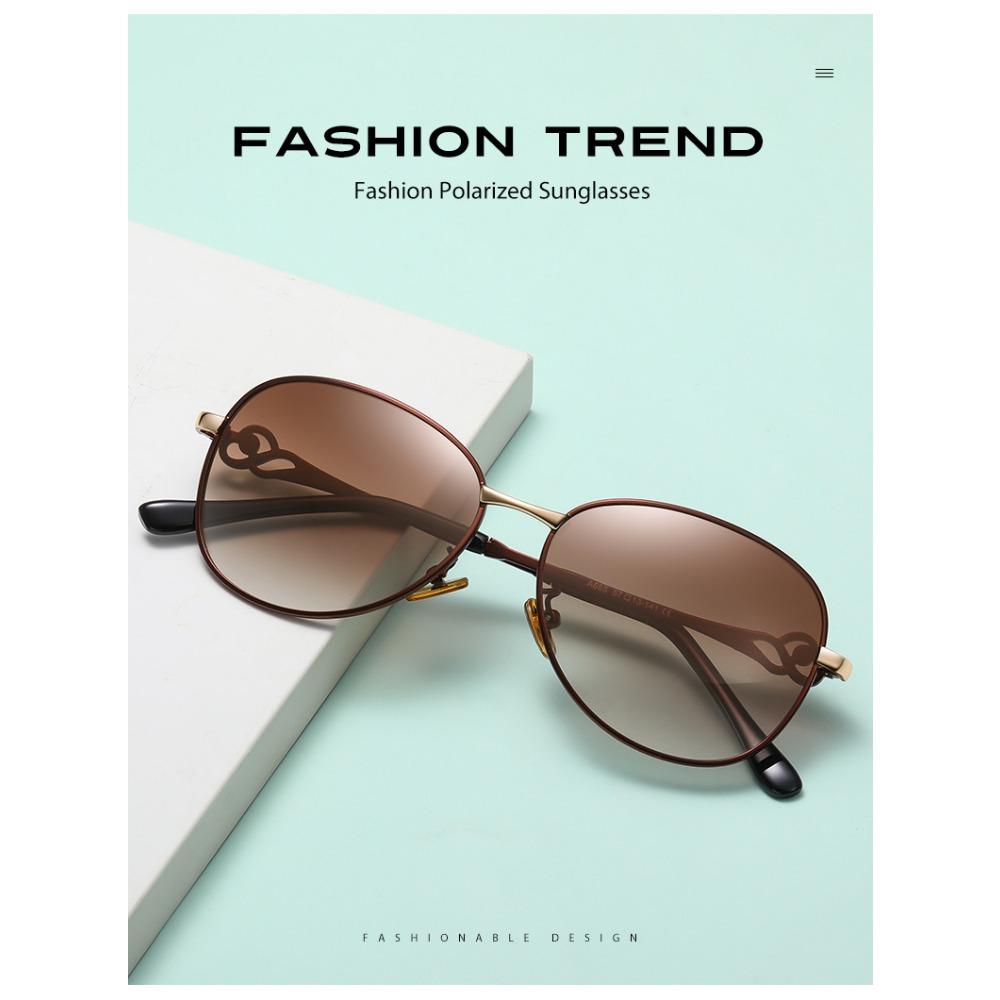 aoron Polarized Sunglasses European and American Two-color Sunglasses Women's Large-frame Sunglasses