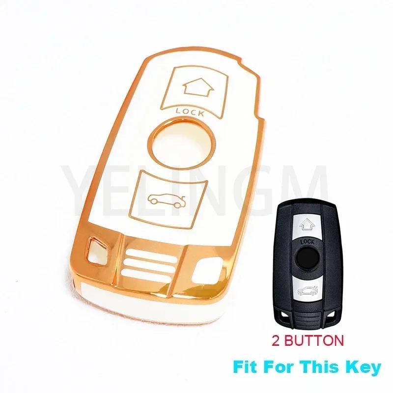 YELINGM TPU Car Smart Key Case CoverFor BMW 1 3 5 6 Series E60 E61 E70 E81 Z4 E87 E90 E91 E92 X1 X5 X3 Protector  Shell Fob