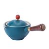 Tragbares Chinesisches Gongfu Kung Fu Teegeschirr 360° drehbarer Teekanne Keramik Teebereiter