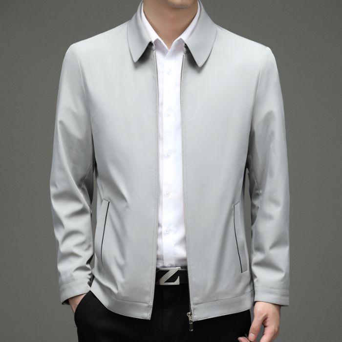 Men's Counter 2025 Spring/Autumn Business Casual Jacket - Middle-aged Executive Turn-down Collar Outerwear