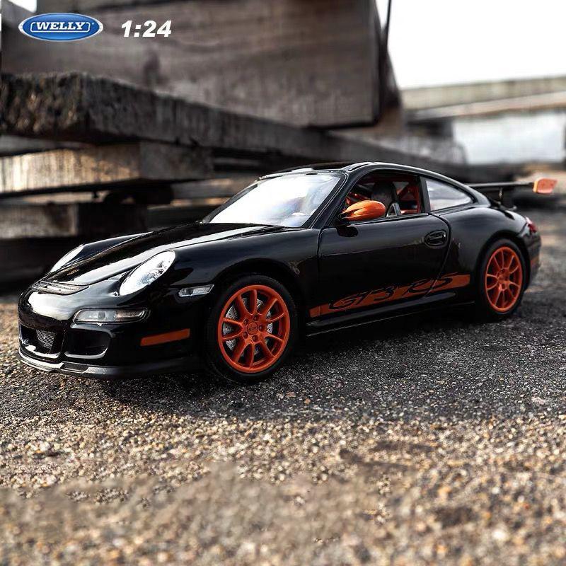 jbcp5 WELLY 1:24 Porsche 997 911 GT3 RS Alloy Car Diecasts & Toy Vehicles Car Model Miniature Scale Model Car Toy For Children