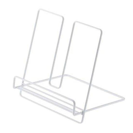 Faltbarer Desktop-Buchständer Kohlenstoffstahlhalter für Buch Tablets Rezepte Kunstwerke Platzsparende Aufbewahrung Ausstellungsständer für Schreibtisch Nachttisch Büro Zuhause