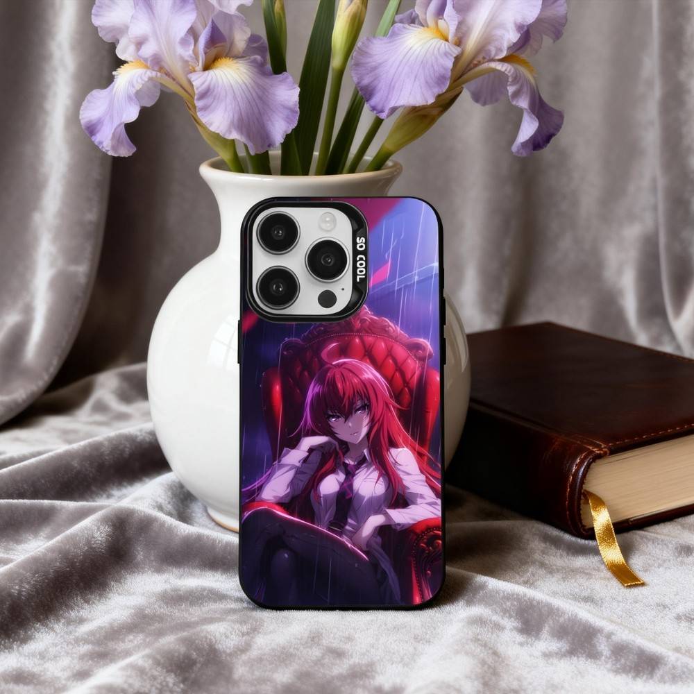 Anime E-Ecchi H-High S-School DxD Phone Case For iPhone17,16,15,14,13,12,11 Plus,Pro Max Black Candy Silver Plated Cover
