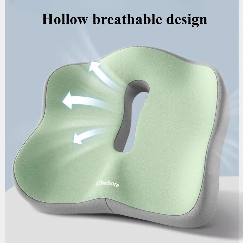 Memory Foam Seat Cushion with Hollow Breathable Design,Polyester for Wheelchairs,Car Seats&Office Chairs-Seat Cushion for Chair