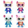 Super Hero Cat Plush Dolls Set Of 4 Styles Soft Stuffed Kitten Toy With Mask Hero Outfit Cute Animal Collectible Plush Figure