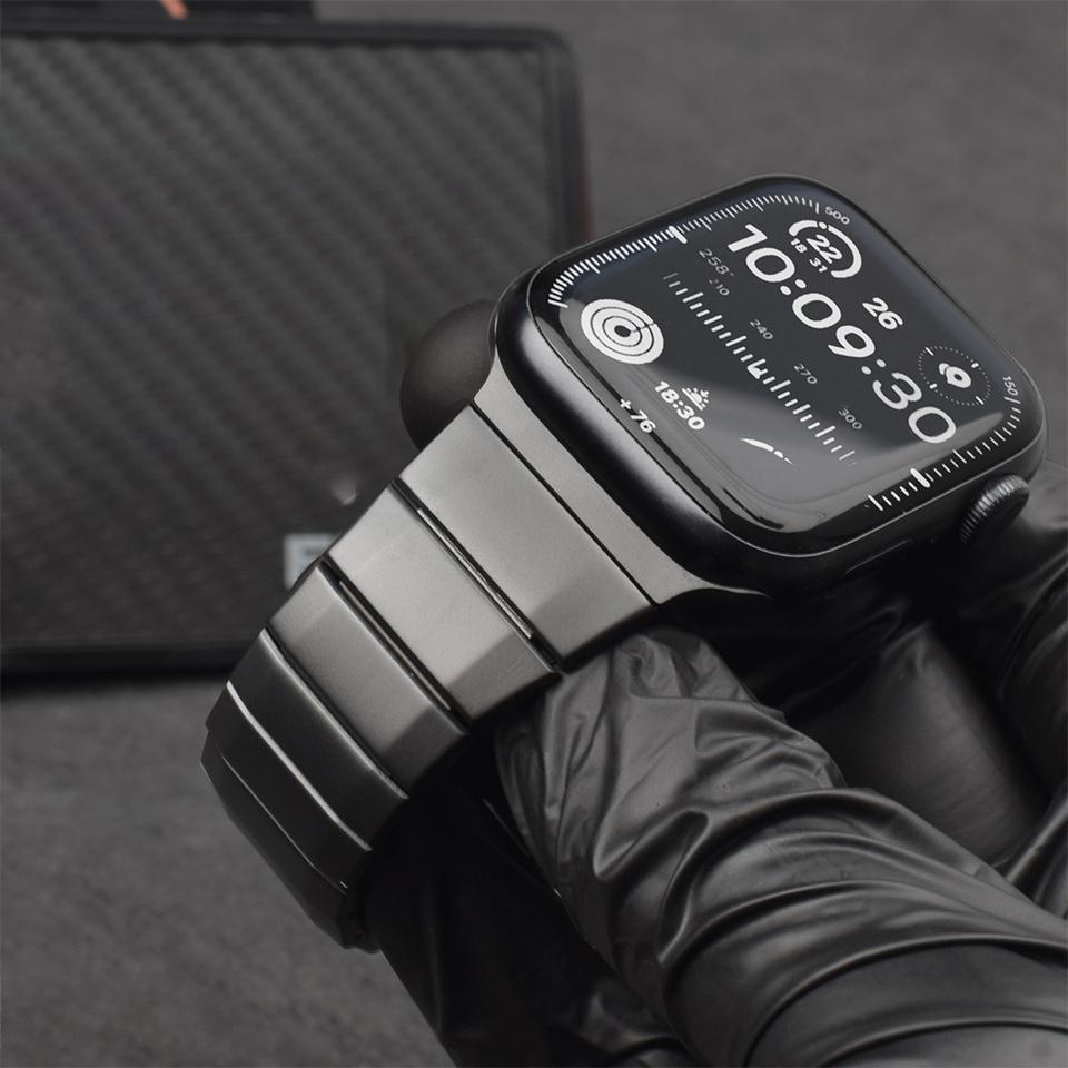 Luxury Stainless Steel Watch Band Arc Shaped Quick Disassembly Business Strap for Apple Watch Ultra 2 49mm S10 46mm S10 Other