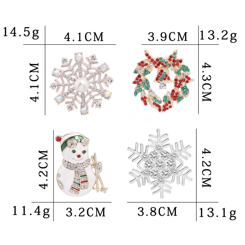 Versatile Cartoon Christmas Tree Brooch with Alloy & Diamonds for Halloween & Christmas