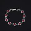 New Earrings S925 Silver Needle Bracelet Ruby Set Butterfly Tassel Light Luxury Versatile Women's Jewelry Goods