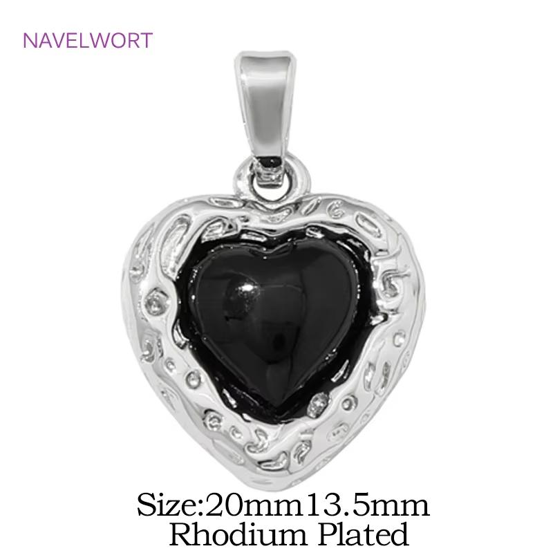 

18K Gold Plated Heart Charms Pendant For Jewelry Making Supplies,Brass Decorative Pendants For Necklace,DIY Crafts Accessories 1 piece