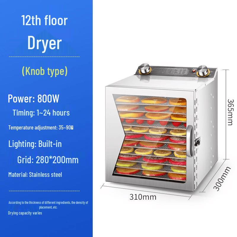 OLOEY Rotary Knob Household Food Dehydrator