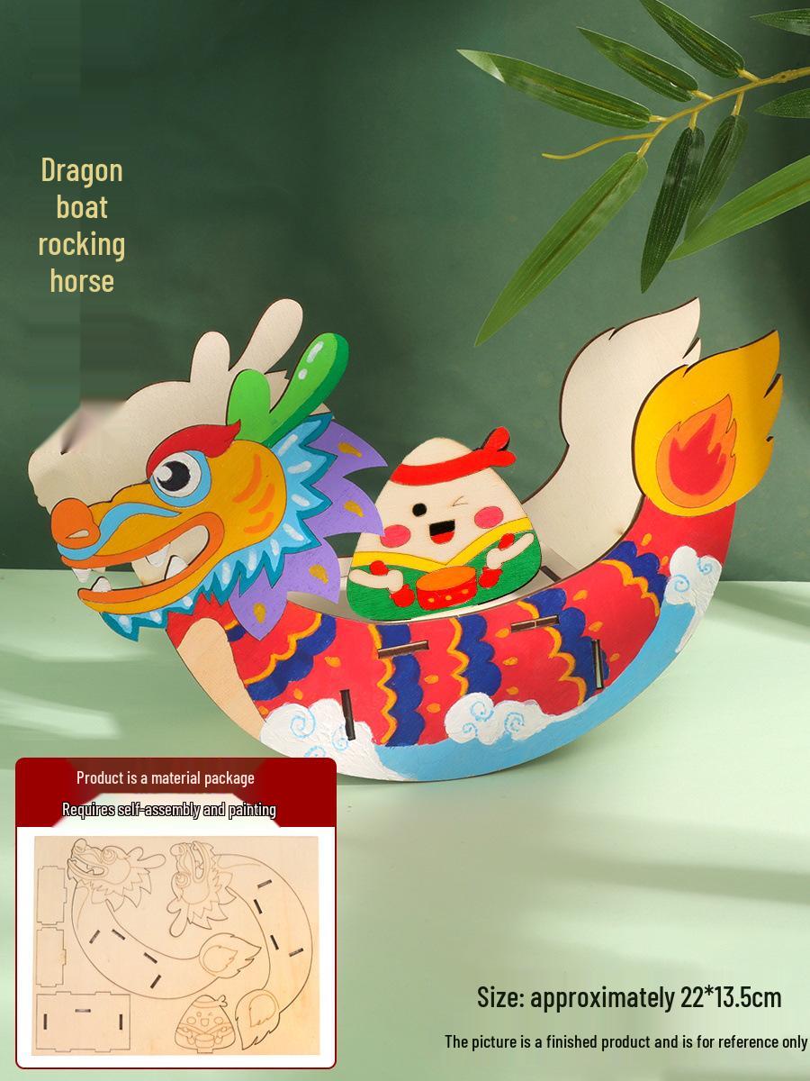 

Набор для самостоятельной сборки на Фестиваль Драконьих лодок: Саше Цзунцзы, Рисунок-дудл, Колокольчик для детей